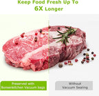 Bonsenkitchen Precut Vacuum Sealer Bags, 50 Pint 6" x 9" Food Sealer Bags, Food Grade, BPA Free, Heavy Duty, Customized Size Vacuum Bags for Vac Storage, Meal Prep or Sous Vide Cooking, VB10