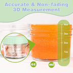 40 Pack Glass Baby Food Storage Containers, 4 oz Leakproof Baby Food Jars with Lids, Small Glass Food Containers for Infant Baby, Freezer & Microwave Safe, BPA Free
