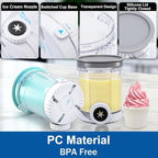 Creami Pints and Lids for Ninja Swirl, 2 pack Creamy Icecream Containers Cups Jars Tubs Canisters Smoothie Pot Compatible with NC700 Series Creamer Ice Cream Cones Machine Serve Soft Maker Accessories