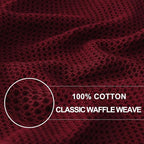 Homaxy 100% Cotton Waffle Weave Kitchen Dish Cloths, Ultra Soft Absorbent Quick Drying Dish Towels, 12 x 12 Inches, 12-Pack, Burgundy