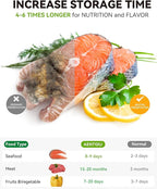 AENTGIU 400 Vacuum Sealer Storage Bags, 8x12 Inch Seal a Meal Bags, BPA Free Quart Bags, Compatible with All Heat Vacuum Sealers Machine, Heavy Duty, Great for vac storage, Meal Prep or Sous Vide