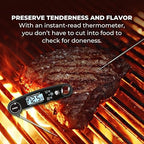 Cathy Yoder's Meat Thermometer Digital, Instant Read Food Thermometer for Cooking in Air Fryer Oven, BBQ, Grill & Baking. Measure Internal Temperatures Probe Easy Display Kitchen Grilling Accessories