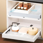2 Pack Pull Out Cabinet Organizer, Slide Out Drawer Expandable Width (12"-19") and Depth (17"-23") With 3 Slides, Fixed with Adhesive Film or Nail for Cabinets in Kitchen, Pantry or Bathroom