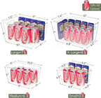 BALEINE Clear Plastic Storage Bins, Pantry Organization, BPA Free Stackable Refrigerator Organizers and Storage with Handles for Kitchen Fridge Cabinet Bathroom (6PK, 13x7.4x6.2)