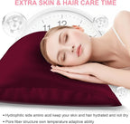 Mulberry Silk Pillow Cases Standard Size with Hidden Zipper, Ultra Smooth and Soft Breathable Cooling Silk Satin Pillowcase for Hair and Skin, Gifts for Women Men (Burgundy Red, 20x26 Inches, 1 Pack)