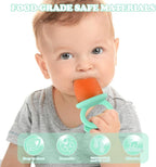 HUAKENER Mini Popsicle Molds, Silicone Popsicle Mold for Toddlers, 6-Cavity Ice Pop Molds with Handle for Making Healthy Baby Food, Breastmilk Popsicle (Green)