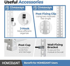 HOMEDANT 5 Tier Laminated White Boltless Metal Shelving Unit Adjustable Garage Storage Utility Rack Heavy Duty Shelves Organization Multipurpose Shelf Warehouse Pantry 28" W x 12.3" D x 59.5" H 2Pack