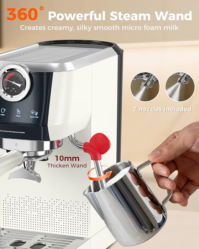 Tuni [𝑼𝒑𝒈𝒓𝒂𝒅𝒆] E2 58mm Dual Boiler Espresso Machine, 20 Bar UKLA Pump Espresso Maker with PID NTC System, Commercial Grade Stainless Steel Semi-automatic Coffee Machine, for Coffee Lovers