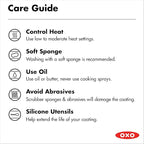 OXO Agility Series 8" Frying Pan Skillet, Ceramic Nonstick Cookware PFAS-Free, Induction Suitable, Quick Even Heating, Stainless Steel Handle, Chip-Free Rims, Dishwasher and Oven Safe, Black
