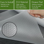 EVALAND 13.8" x 20 FT Non-Slip Shelf Liner, Non-Adhesive, BPA-Free, Waterproof Pantry Liner for Shelves, Easy to Cut, Oil-Proof Shelf Liners for Kitchen, Cabinets, Drawers, Refrigerator, Clear