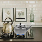 Stainless Steel Water Kettle 63OZ Outdoor Teapot with Anti-Scald Handle Portable Tea Kettle for Home and Camping Silver