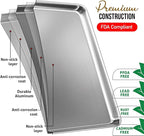 JoyTable Aluminum Baking Sheet Set, 2 Pack Large Sheet Pan, Commercial Quality Cookie Sheets for Baking or Roasting Non-Stick, 21 x 15 Inch Warp Resistant Aluminum Baking Pan