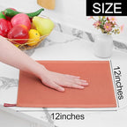 Homaxy 100% Cotton Waffle Weave Kitchen Dish Cloths, Ultra Soft Absorbent Quick Drying Dish Towels, 12 x 12 Inches, 6-Pack, Coral