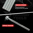 Engine Cylinder Hone Kit 50mm to 75mm Adjustable Handheld Honing Machine Tool Kit with 16 Stones Sizes 4" x3/8" x3/8" - Works for Mid-Size to Larger Car Engines