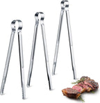 Chengu 3 Pieces 8.7 Inch,10inch,11.7inch Kitchen Tongs Set Stainless Steel Tongs Buffet Tongs Metal Utility Cooking Tong for Cooking Serving Barbecue Thanksgiving Halloween Christmas