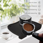 6 Inch Large Capacity Design Espresso Knock Box Tamping Mat Espresso Machine Accessories Set of 2 with Removable Knock Bar and Anti-Slip Base for Home Office Barista Tools for Bar Shop