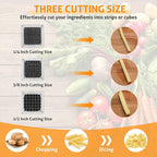 WICHEMI Replacement Chopper Blade 3/8" Stainless Steel Onion Chopper Dicer Blades and Pusher Block for Tomato Dicer French Fry Cutter