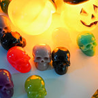 10 PCS Mini Skull Resin Molds, Halloween Silicone Molds for Epoxy Resin Casting Arts Crafts, Little Skull Molds for Keychain Bracelet Earrings Jewelry Cute Candle String Lights Making Halloween Decor