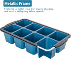 Ice Cube Tray For Freezer, 16 Large 1/2 Cub Cubes, Silicone Ice Trays For Freezer With Lid, Heavy-duty, Sturdy and Easy to Demold, Suitable for whisky, coffee, Herbs, Purees, 2-Pack