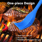 Silicone Basting Pastry Brush Set 5 Pack Heat Resistant Spread Oil Butter Sauce for BBQ Grill Barbeque Kitchen Baking Cooking Pastries, 2 Large & 3 Small Multicolor