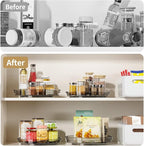 LAMU 2 Pack Lazy Susan Turntable Organizer for Cabinet, 10.6'' 9.25'' Condiment Organizer for Refrigerator, Kitchen Pantry, Medicine Cabinet Organizer, Spices Rack Organization, Bathroom, Grey