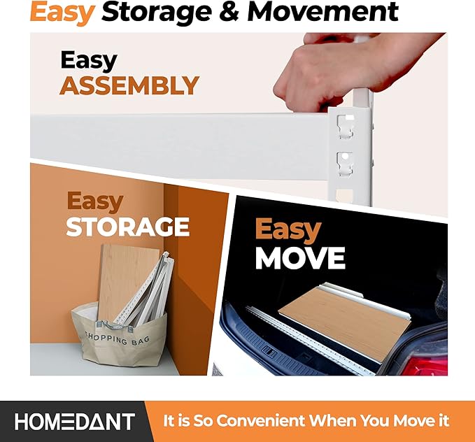HOMEDANT 5 Tier White Storage Shelves Adjustable Laminated Boltless Garage Metal Shelving Unit Heavy Duty Utility Rack Shelf Warehouse Pantry Closet Kitchen 35.9" W x 16.2" D x 71.3" H White 2Pack