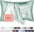 Mulberry Silk Pillow Cases Queen Size with Hidden Zipper, Ultra Smooth and Soft Breathable Cooling Silk Satin Pillowcase for Hair and Skin, Gifts for Women Men (Sage Green, 20x30 Inches, 1 Pack)
