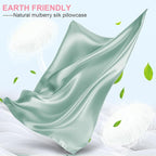 Mulberry Silk Pillow Cases Queen Size with Hidden Zipper, Ultra Smooth and Soft Breathable Cooling Silk Satin Pillowcase for Hair and Skin, Gifts for Women Men (Sage Green, 20x30 Inches, 1 Pack)