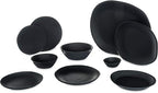 Carlisle FoodService Products Ridge Reusable Plate Salad Plate, Rimless Plate for Home and Restaurant, Melamine, 9 Inches, Slate, (Pack of 12)