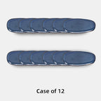 Organic Shape Restaurant Serving Tray 11.5 X 5.125", Commerical Grade Catering Stoneware Tray in Ir-regular Organic Shape, Chip & Scratch Resistant, Glossy Reactive Glaze Blue, Case of 12