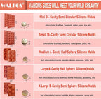 Mini 24-Cavity Semi Circular Silicone Mold, 2 Packs Half Sphere Silicone Baking Molds for Making Jelly, Chocolates and Cake