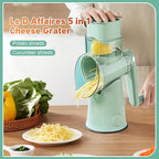 Sakesfor 5 In 1 Food Chopper,2025 New Sakesfor 5 In 1 Rotary Cheese Grater Vegetable Slicer,5 in 1 Hand Crank Food Chopper,Easy To Clean Kitchen Gadgets(Green)