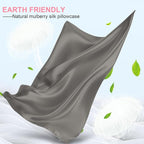 Mulberry Silk Pillow Cases King Size with Hidden Zipper, Ultra Smooth and Soft Breathable Cooling Silk Satin Pillowcase for Hair and Skin, Gifts for Women Men (Dark Grey, 20x36 Inches, 1 Pack)