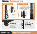 HOMEDANT 28"W x 12.3"D x 59.5"H 5-tier Boltless Metal Shelving Unit Adjustable Garage Storage Utility Rack Heavy Duty Shelves Organization Multipurpose Shelf Warehouse Kitchen Living Room pantry 3Pack