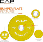 CAP Barbell 2-Inch Olympic Bumper Plate Weight Set with 6 Post Rack | 100-370 lbs | Multiple Options