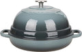 Enameled Cast Iron Dutch Oven Pot with Lid, Round Bread Oven for Homemade Sourdough Bread Baking, 6 Quart, Slateblue