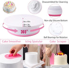 Cake Decorating Supplies Kit Tools 356pcs, Nifogo Baking Accessories with Cake Turntable, Pastry Piping Bag, Piping Icing Tips for Beginners