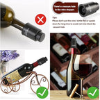 [2 PACK] Wine Bottle Stoppers,Real Vacuum Stoppers,Reusable Wine Preserver,Wine Corks Keep Fresh,Best Christmas and Birthday Gifts for Wine Lovers.