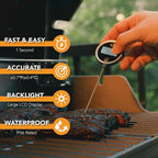Pocket Pro 1-Second Instant Read Digital Meat Thermometer Rechargeable for Grilling, Food, BBQ, Kitchen Cooking, Oil Deep Frying & Candy (Boudoir)