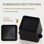 Knock Box Square High Sidewall Design Espresso Knock Box Tamping Mat Espresso Machine Accessories Set of 2 with Removable Knock Bar and Anti-Slip Base for Home Office Espresso Accessories