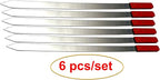 Premium Stainless Steel Barbecue Skewers BBQ Outdoor Grill Skewer stick Barbecue Fork with Solid Wood Handle for Grilling Shish Kebob Koubideh Persian Brazilian Kebab 1" wide + 1 Free Skewer (6pcs)