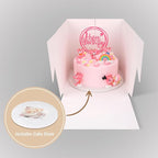 Cakebon Cake Boxes with Boards - 10 Inch Round Cake Drum Black - Box With Window for Birthdays, Weddings and Parties (1pc Each, 2pcs Total)