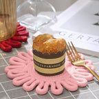Trivets for Hot Pots and Pans, Trivets for Hot Dishes,Potholders for Kitchen,Hot Pads Hot Mats,Table Decorations,Set of 3, 100% Cotton,7.5"(Pink)