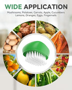 SXhyf Vegetable Brush Scrubber for Food [Black Stiff Bristles Brush + White Soft Bristles Brush] Potato Scrubber, Dishwasher Safe Veggie & Fruit Cleaning Brush for Mushrooms, Carrots, Lemons, Eggs