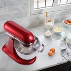 Pouring Shield for KitchenAid-Secure Pouring Shield with Removable Pour Spout for KitchenAid 4.5-5 Quart Tilt-Head Stand Mixers, Splatter Guard Fits for Stainless Steel, Glass, Ceramic Bowls