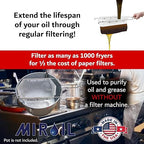 MirOil Silver Pot Filter Bag & Frame Combination Set, Compatible with MirOil 60L and 60LC Oil Filter Pail, Handles Hot & Cold Cooking Oil & Filters Up to 70 Lb. Polishing Oil, B6PS Pot Combo