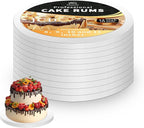 12 Inches White Round Sturdy Cake Board Drums for Displaying Cakes, 1/2 Inch Thick Decorating Supplies White 10-Packs Sturdy Corrugated Cardboard Base, Base para Pastel (12inch/10pcs)
