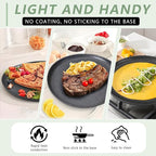 Nonstick Crepe Pan, 11Inch Granite Coating Dosa Pan Pancake Flat Skillet Tawa Griddle, 4 Pcs Kitchen Pancake Grill Pans Set, Fry Pans for All Stoves (11 Inch)