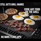 Grillight Grilling Essential Combo Gift Set: LED Light Spatula, Tongs & Bonus GrillMat | Restaurant Grade Stainless Steel Tools w/ Built-In LED Flashlight | Turn Grill into Griddle | Grill in the Dark