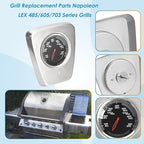 Grill Temperature for Napoleon LEX 485, LEX 605, LEX 730, Mirage 485 605 Series Grills, Built-in LEX 485 Temperature Gauge Replacement Parts for Napoleon Grill Accessories